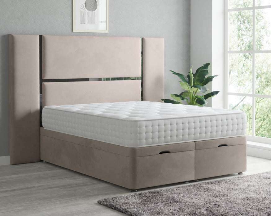 HENRY H PANEL EXTENDED HEADBOARD WITH OTTOMAN DIVAN BED