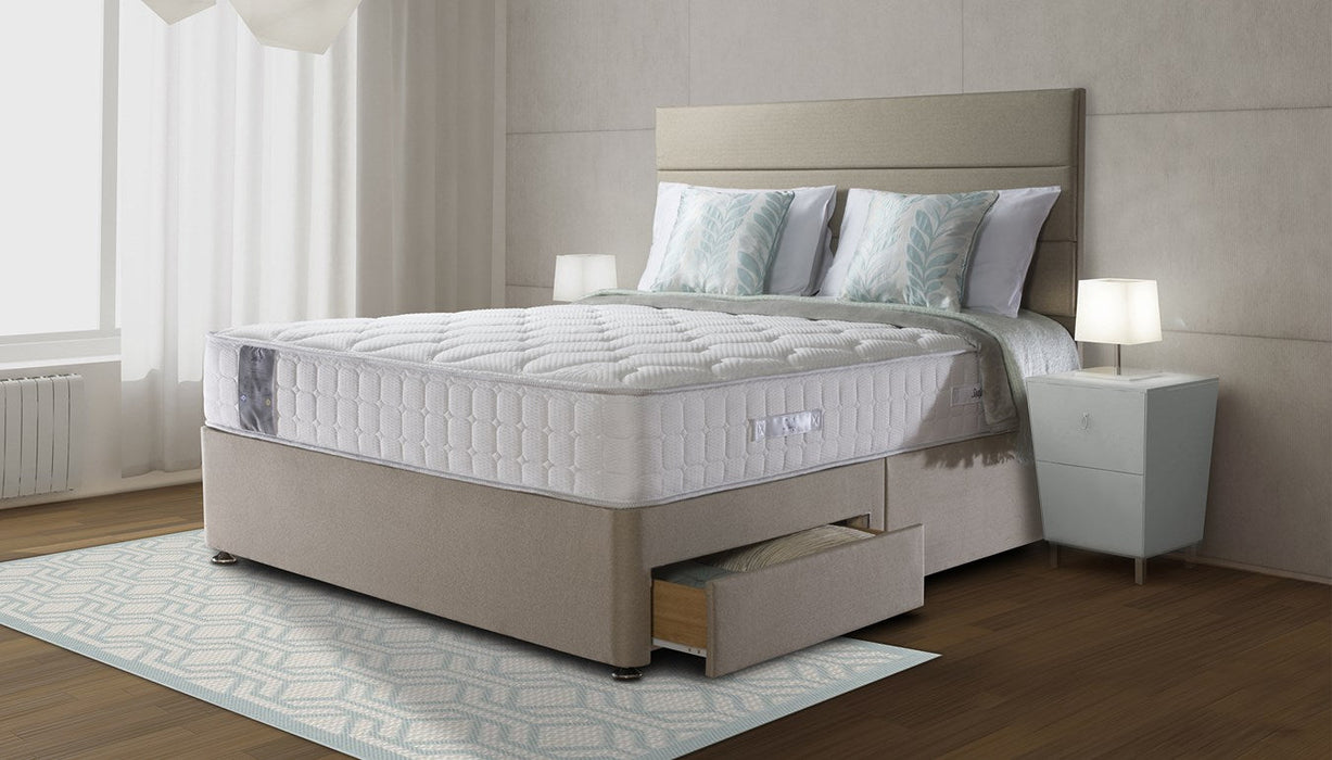 Holly Horizontal Panelled Divan bed with headboard and mattress options