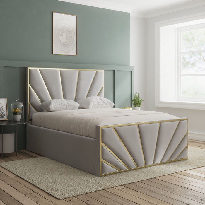 Fionn Sunrise Upholstered Bed Frame With Storage Options