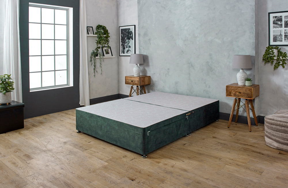 HOLLY HORIZONTAL 4 PANEL DIVAN BED WITH MATTRESS & HEADBOARD OPTIONS