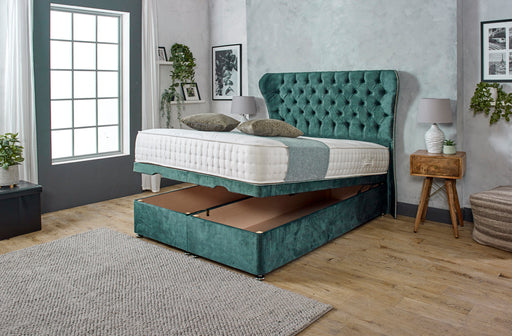 bethany wingback ottoman divan bed