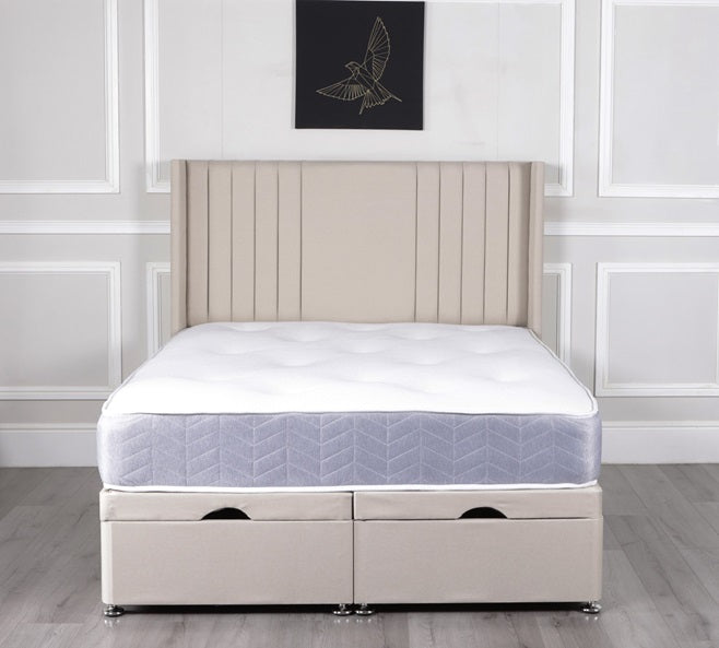 alister wingback ottoman divan bed 