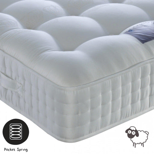 Elizabeth 3000 Pocket Sprung Wool Mattress - Cuddly Beds