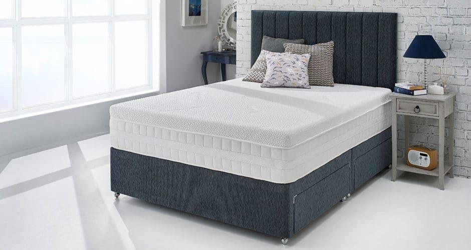 Molly Panel Divan bed with headboard and mattress options - Cuddly Beds