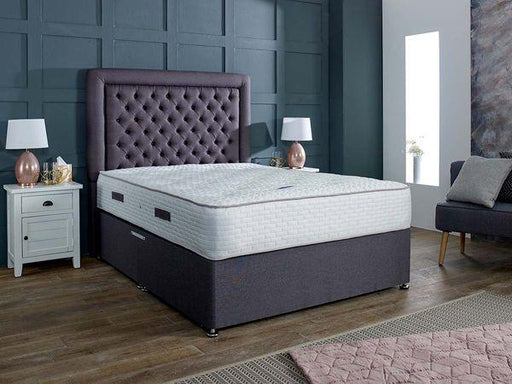 Chelsea Chesterfield Divan bed with headboard and mattress options - Cuddly Beds