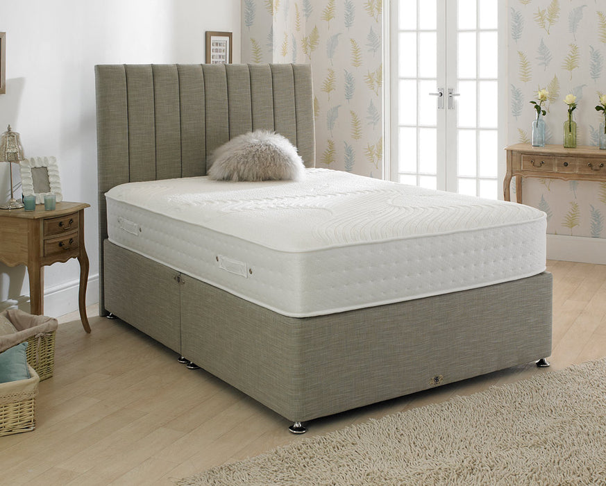 Molly Panel Divan bed with headboard and mattress options